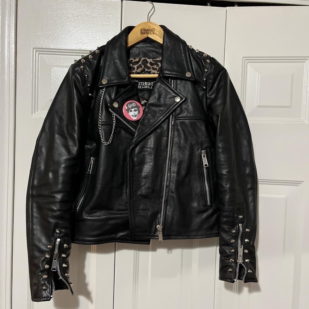 Straight to Hell leather jacket size women’s large